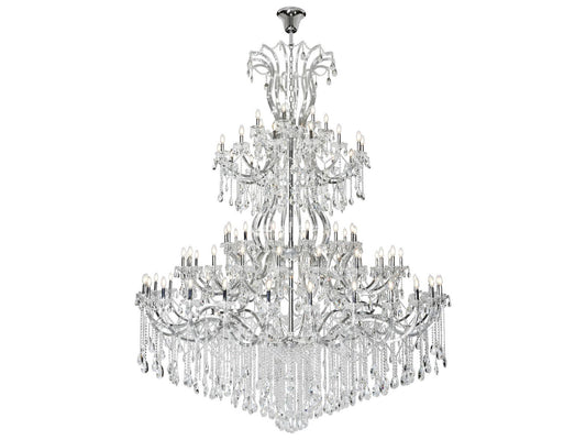 Elegant Lighting Maria Theresa 84-Light Chrome Tiered Chandelier with Clear Royal Cut Crystal