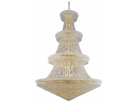 Elegant Lighting Primo 66-Light Gold Clear Crystal Empire Tiered Chandelier