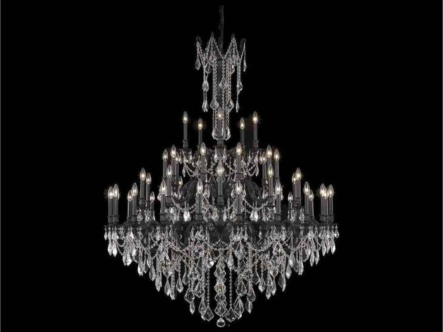 Elegant Lighting 45-Light Rosalia Candelabra Tiered Chandelier