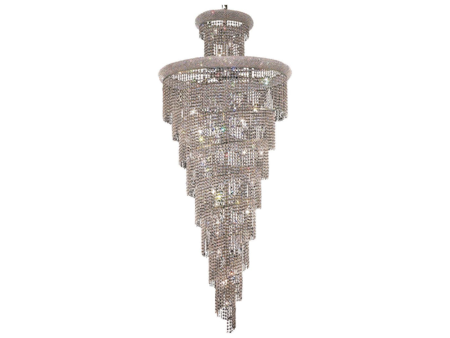 Elegant Lighting Spiral 32-Light Tiered Crystal Chandelier