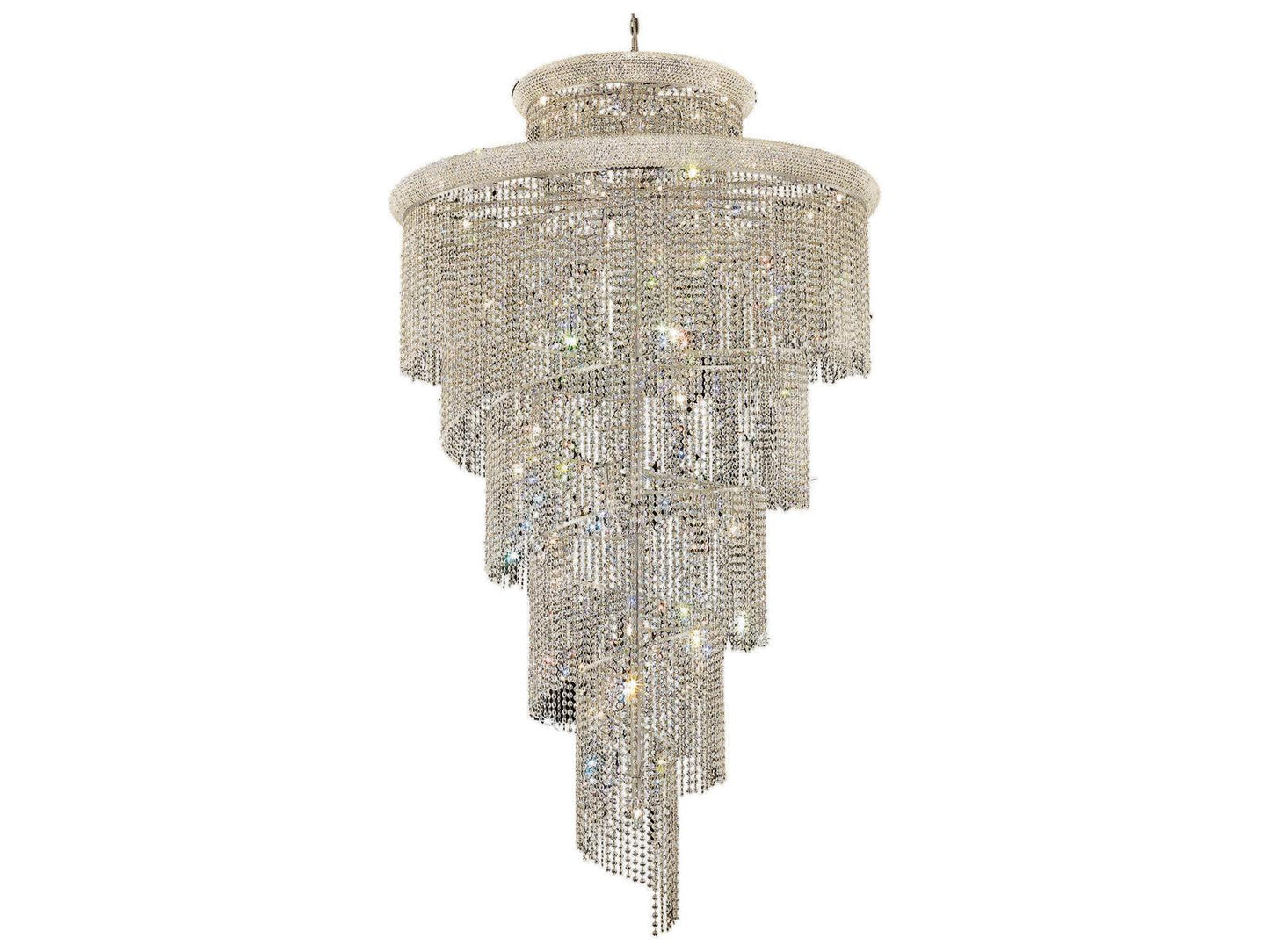 Elegant Lighting 41-Light Spiral Tiered Chandelier