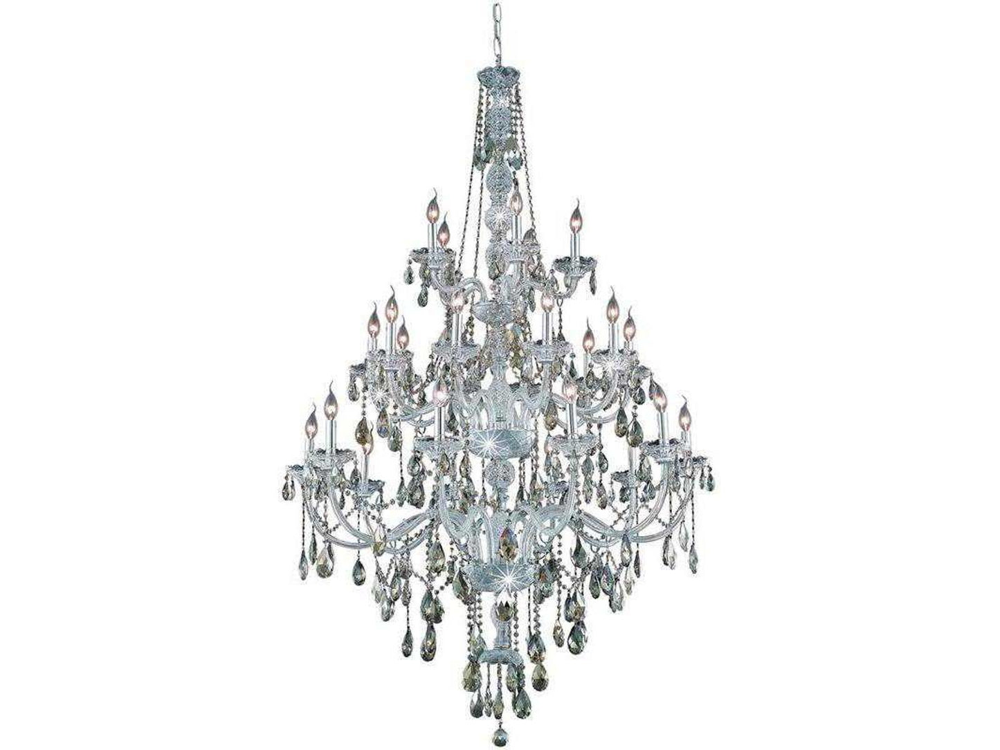 Elegant Lighting Verona 25-Light Crystal Glass Candelabra Tiered Chandelier