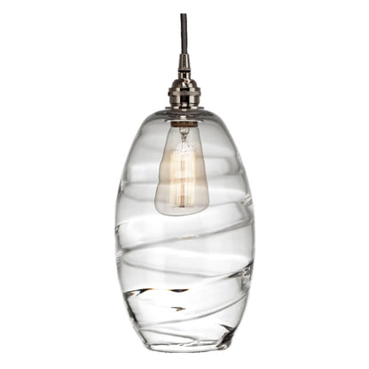 Hammerton Studio Ellisse 38" Wide Artisan Crafted 5 Light Optic Glass Linear Pendant
