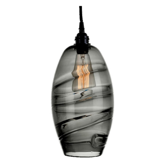 Hammerton Studio Ellisse 38" Wide Artisan Crafted 5 Light Optic Glass Linear Pendant