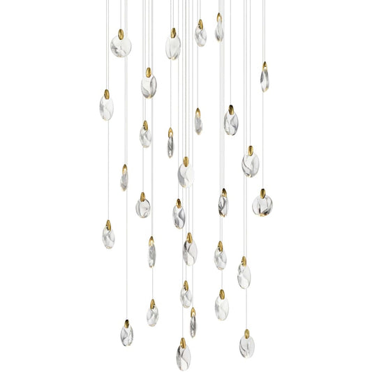 ET2 Pebble 36" Wide Crystal Chandelier