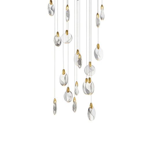 ET2 Pebble 22 Light 22" Wide LED Suspension Multi Light Pendant