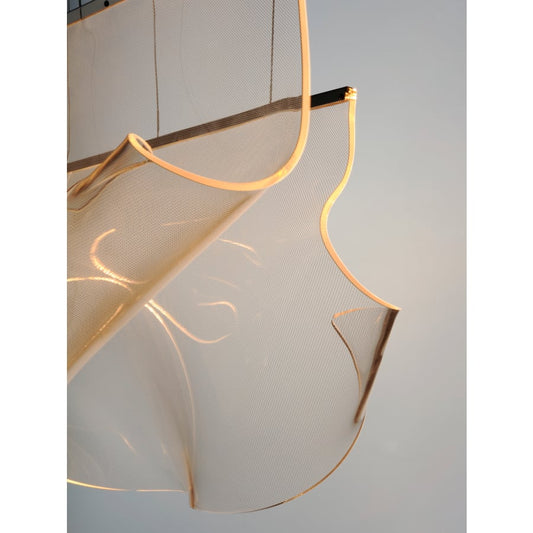 ET2 Rinkle 51" Wide LED Multi Light Linear Abstract Pendant