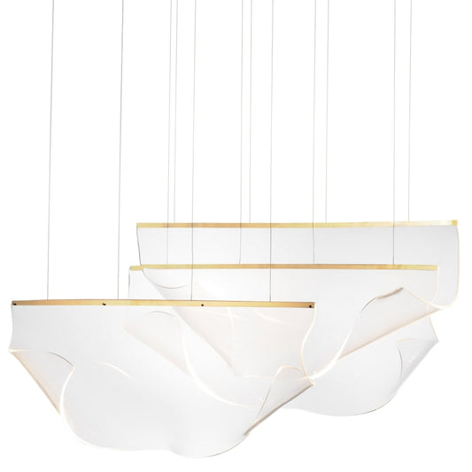 ET2 Rinkle 51" Wide LED Multi Light Linear Abstract Pendant