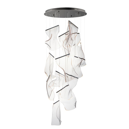 ET2 Rinkle 28" Wide LED Multi Light Abstract Pendant