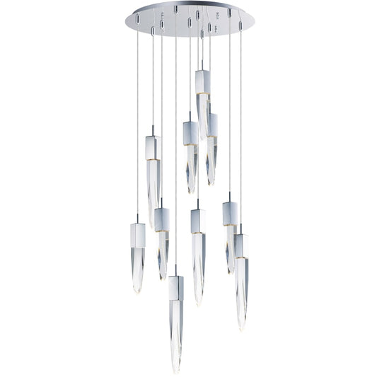ET2 Quartz 10 Light 20" Wide LED Multi Light Pendant