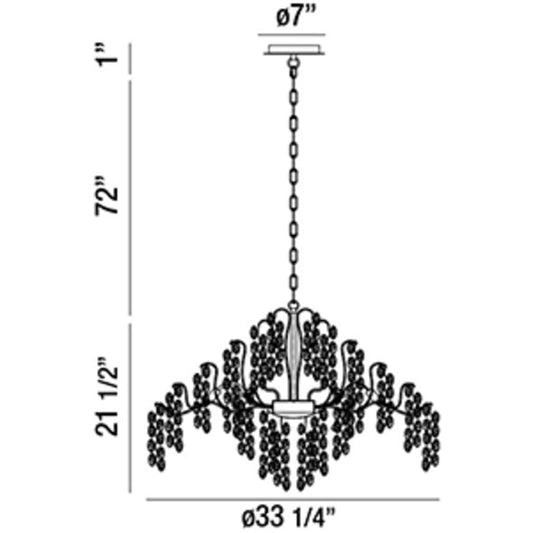 Eurofase Lighting Campobasso 11 Light 33" Wide Abstract Chandelier