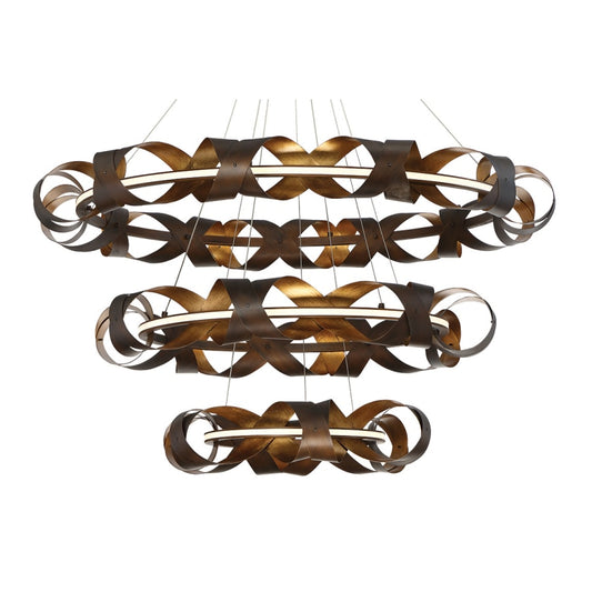 Eurofase Lighting Banderia 44" Wide LED 3 Tier Ring Chandelier