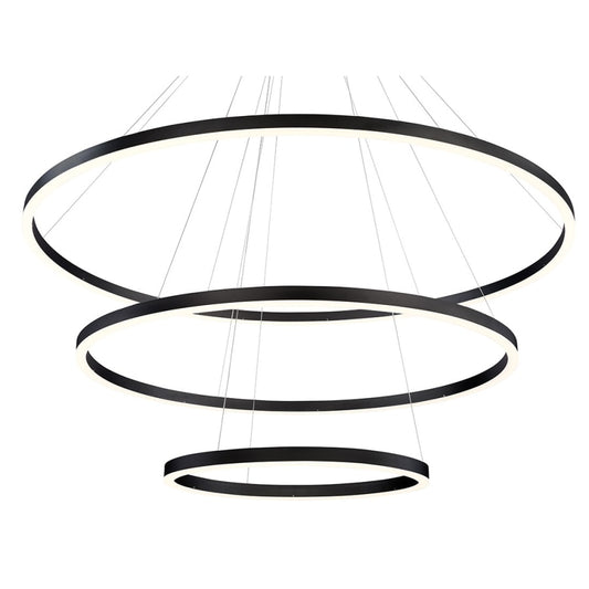 Eurofase Lighting Spunto Three-Tier 61" Wide 3000K LED Ring Chandelier