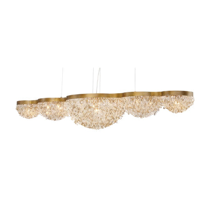 Eurofase Lighting Mondo 15 Light 59" Wide Crystal Linear Chandelier