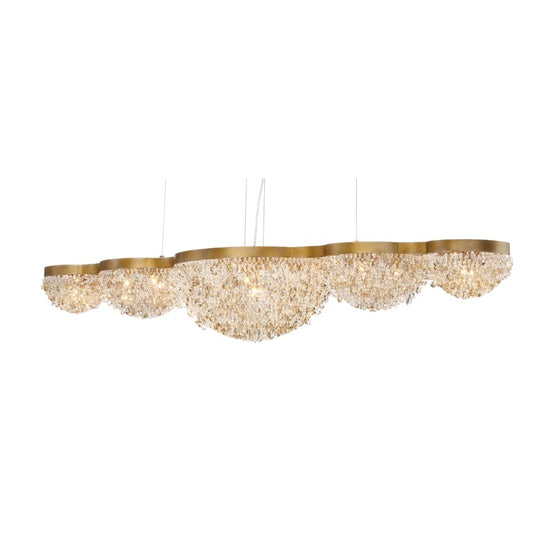Eurofase Lighting Mondo 15 Light 59" Wide Crystal Linear Chandelier
