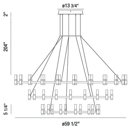 Eurofase Lighting Albany 51 Light 60" Wide LED Ring Chandelier