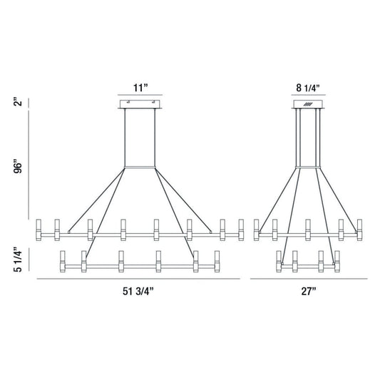Eurofase Lighting Altamont 30 Light 52" Wide LED Chandelier