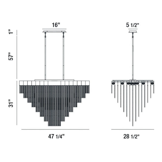Eurofase Lighting Bloomfield 22 Light 47" Wide LED Chandelier