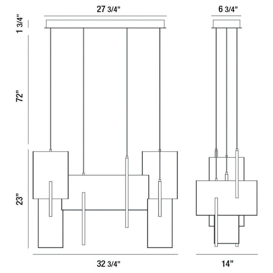 Eurofase Lighting Coburg 9 Light 33" Wide LED Chandelier