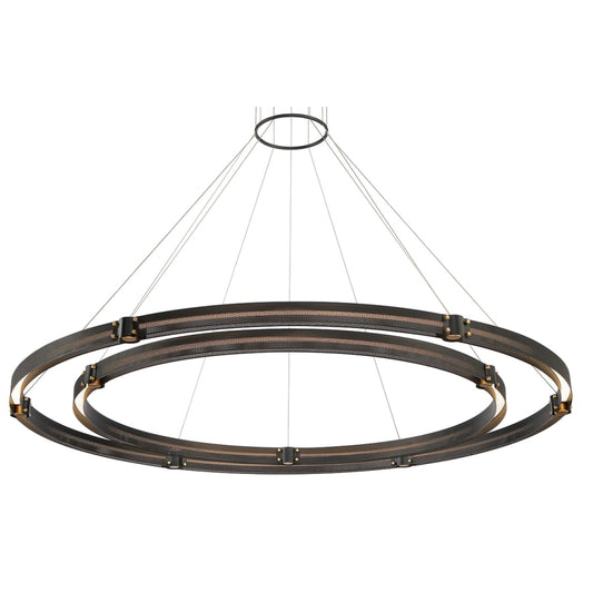 Eurofase Lighting Admiral 4 Light 62" Wide LED Ring Chandelier - 2 Rings