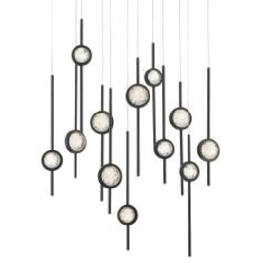 Eurofase Lighting Barletta 12 Light 38" Wide LED Abstract Linear Pendant