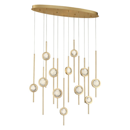 Eurofase Lighting Barletta 12 Light 38" Wide LED Abstract Linear Pendant