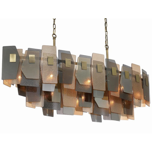 Eurofase Lighting Cocolina 11 Light 48" Wide Abstract Linear Chandelier