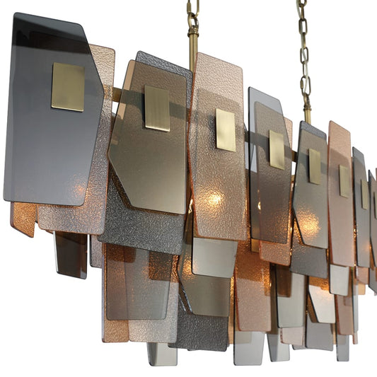 Eurofase Lighting Cocolina 11 Light 48" Wide Abstract Linear Chandelier