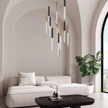 Eurofase Lighting Benicio 22" Wide 3000K LED Crystal Multi-Pendant Light