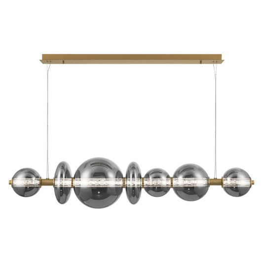 Eurofase Lighting Atomo 56" Wide 3000K LED Abstract Linear Chandelier