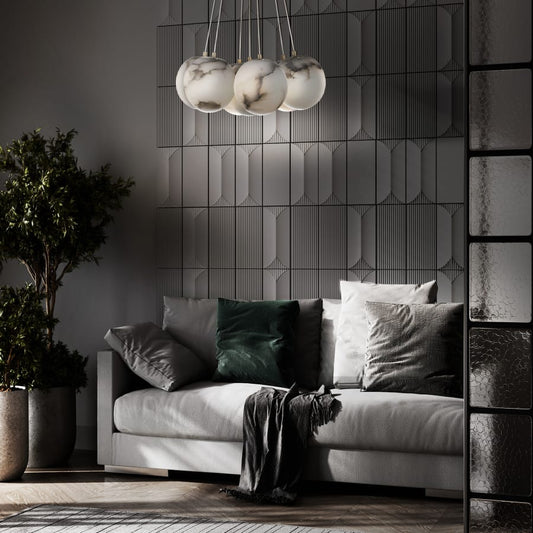 Eurofase Lighting Kepler 18" Wide 3000K LED Multi Pendant with Alabaster Shades