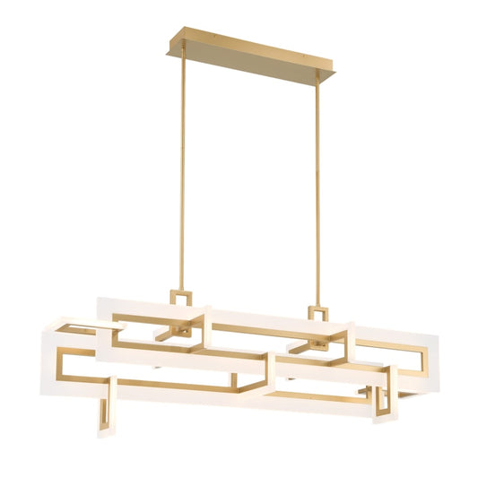 Eurofase Lighting Inizio 55" Wide 3000K LED Geometric Linear Chandelier