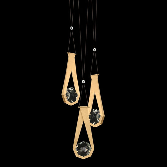 Fine Art Handcrafted Lighting ARIA 6 Light 16" Wide Integrated LED Crystal Multi Light Pendant