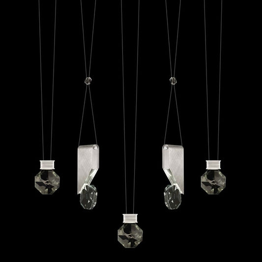 Fine Art Handcrafted Lighting ARIA 10 Light 43" Wide Integrated LED Crystal Linear Pendant