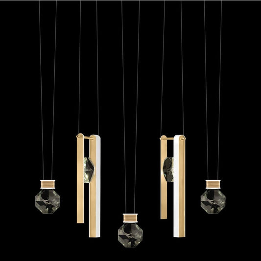 Fine Art Handcrafted Lighting ARIA 10 Light 43" Wide Integrated LED Linear Pendant