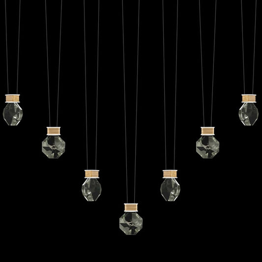 Fine Art Handcrafted Lighting ARIA 14 Light 60" Wide LED Crystal Linear Pendant