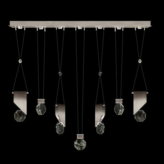 Fine Art Handcrafted Lighting ARIA 14 Light 60" Wide Integrated LED Linear Pendant