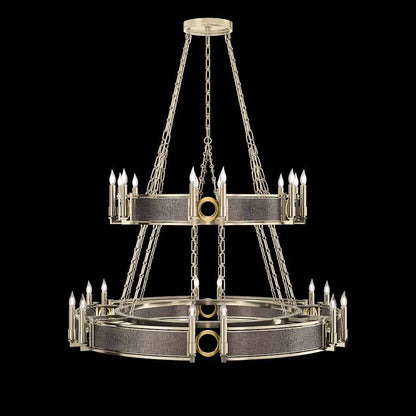 Fine Art Handcrafted Lighting Mirage 24 Light 50" Wide Taper Candle Style Chandelier