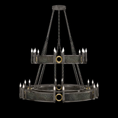 Fine Art Handcrafted Lighting Mirage 24 Light 50" Wide Taper Candle Style Chandelier