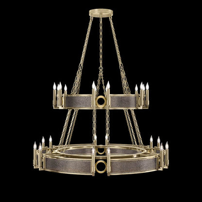 Fine Art Handcrafted Lighting Mirage 24 Light 50" Wide Taper Candle Style Chandelier