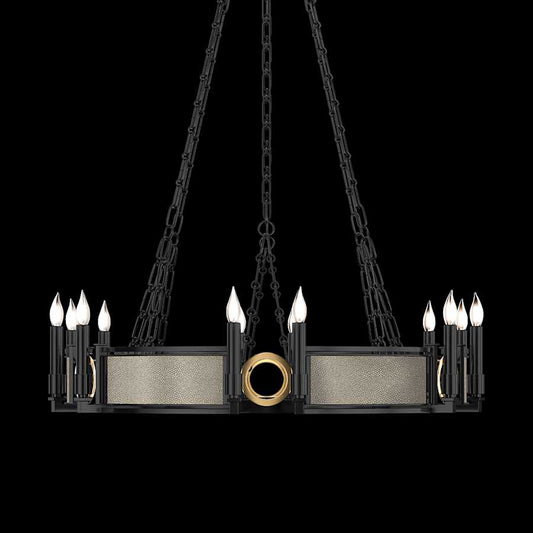 Fine Art Handcrafted Lighting Mirage 12 Light 36" Wide Taper Candle Style Chandelier