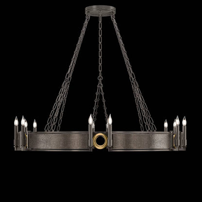 Fine Art Handcrafted Lighting Mirage 12 Light 50" Wide Taper Candle Style Chandelier