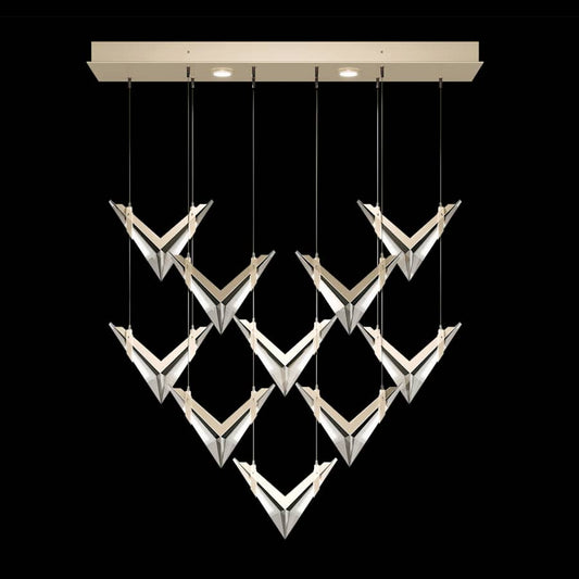 Fine Art Handcrafted Lighting Blade 2 Light 48" Wide Linear Pendant