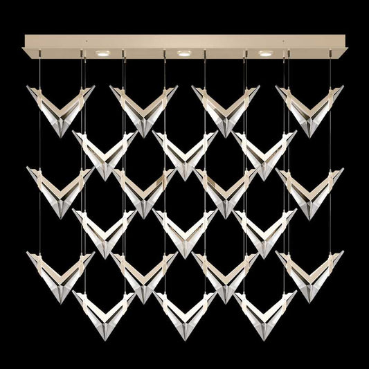Fine Art Handcrafted Lighting Blade 3 Light 62" Wide Linear Pendant