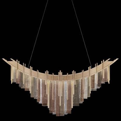 Fine Art Handcrafted Lighting Arpeggio 22" Wide LED Abstract Linear Chandelier
