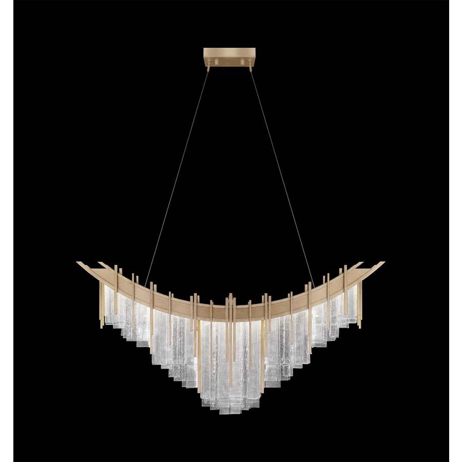 Fine Art Handcrafted Lighting Arpeggio 22" Wide LED Abstract Linear Chandelier