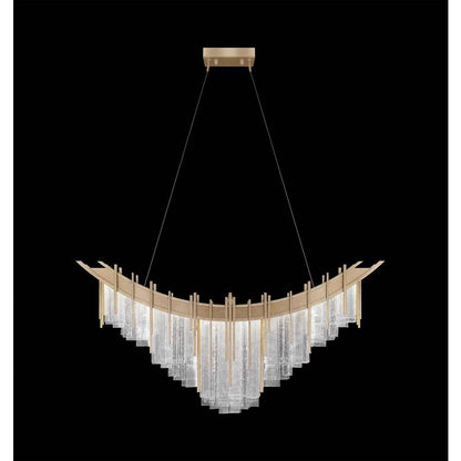 Fine Art Handcrafted Lighting Arpeggio 22" Wide LED Abstract Linear Chandelier