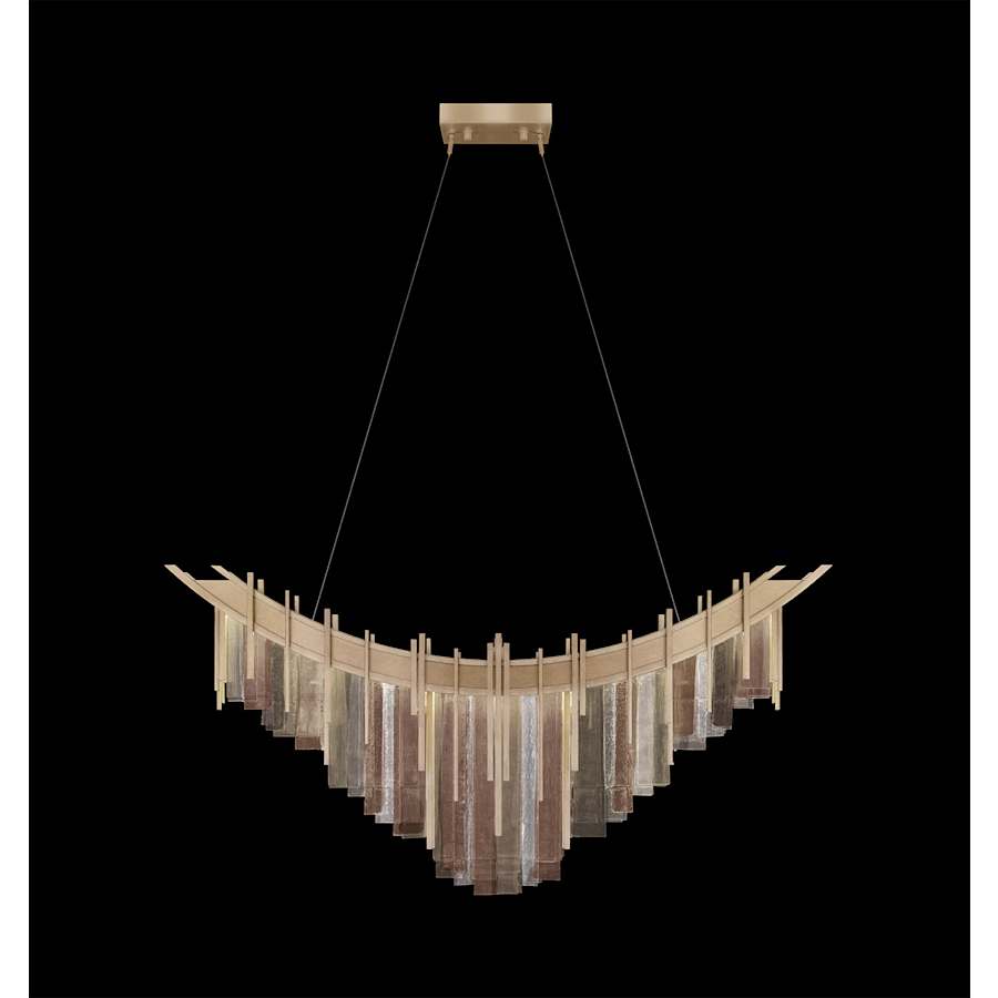 Fine Art Handcrafted Lighting Arpeggio 22" Wide LED Abstract Linear Chandelier
