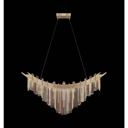 Fine Art Handcrafted Lighting Arpeggio 22" Wide LED Abstract Linear Chandelier