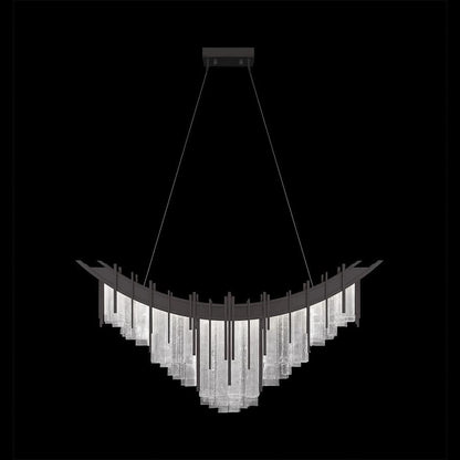 Fine Art Handcrafted Lighting Arpeggio 22" Wide LED Abstract Linear Chandelier